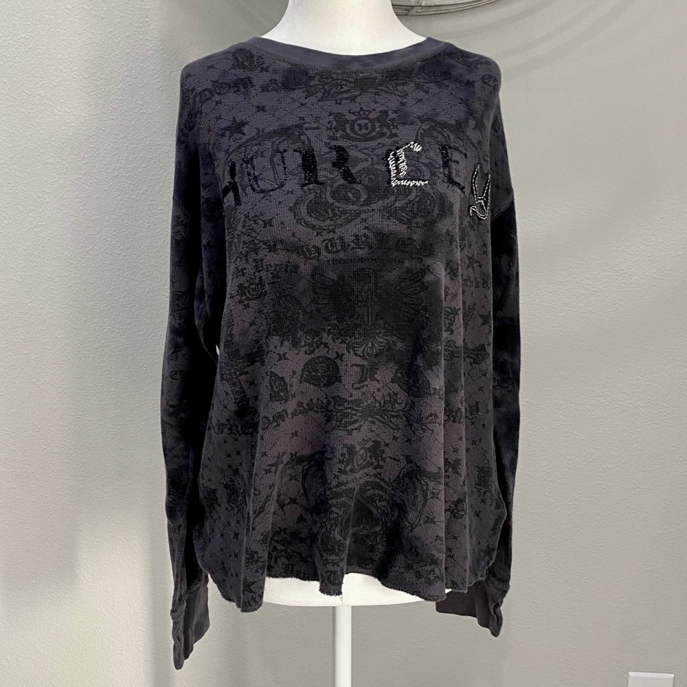 Hurley distressed sweatshirt thermal shirt